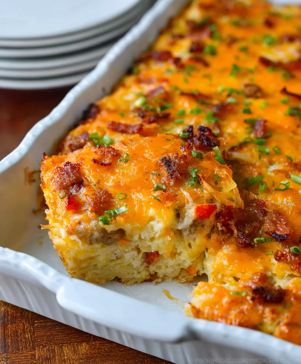 Easy Hashbrown Breakfast Casserole-Hearty Meal