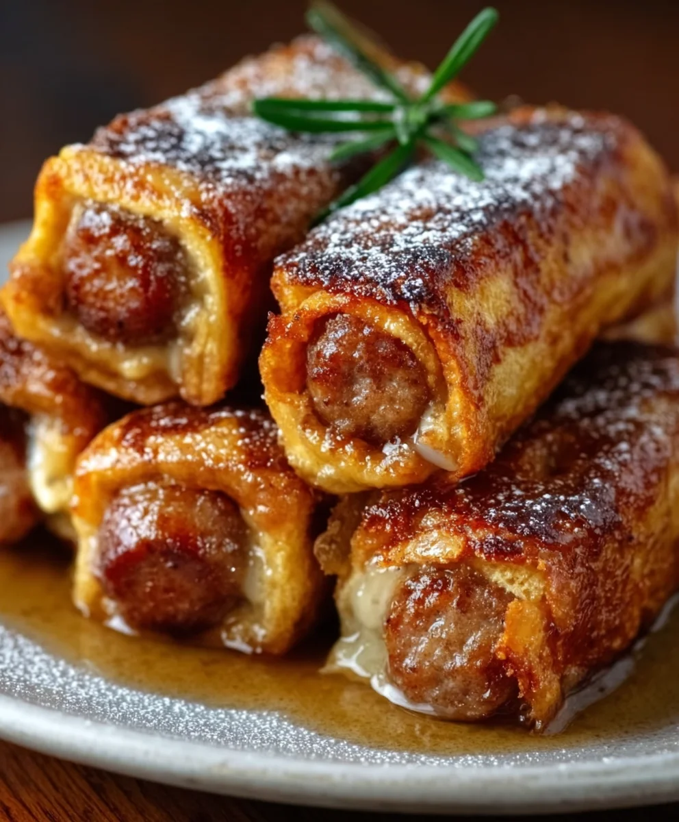 Beef Sausage French Toast Roll-Ups Easy Recipe