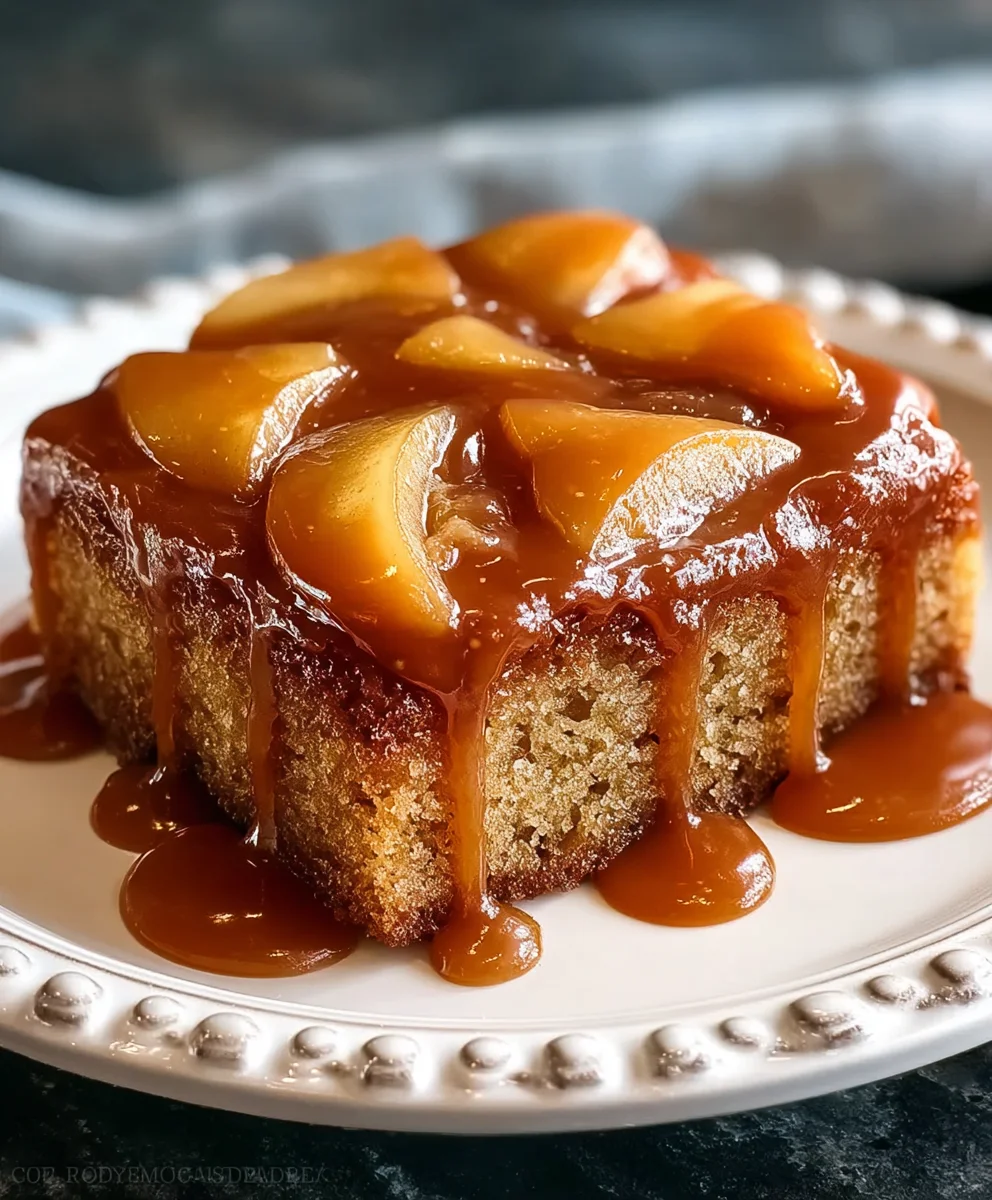 Easy Caramel Apple Cake - Delicious Fall Dessert