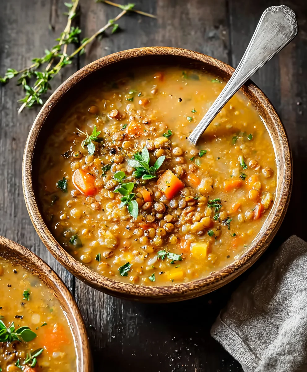 Hearty Vegetarian Lentil Soup Recipe-Simple & Delicious