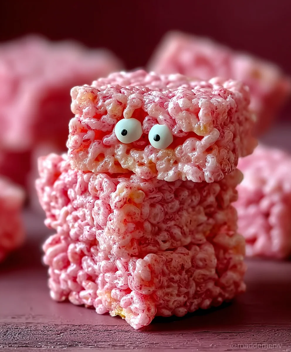 Franken Berry Krispies - Spooky Halloween Treat Recipe