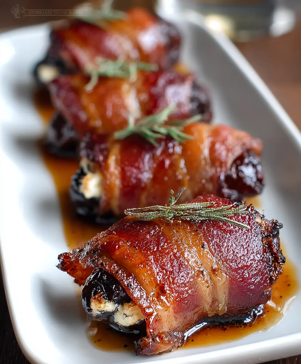 Beef Beef Bacon-Wrapped Dates-Savory Appetizer