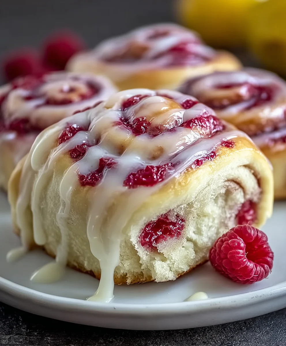 Raspberry Lemon Rolls-Sweet Breakfast Bliss
