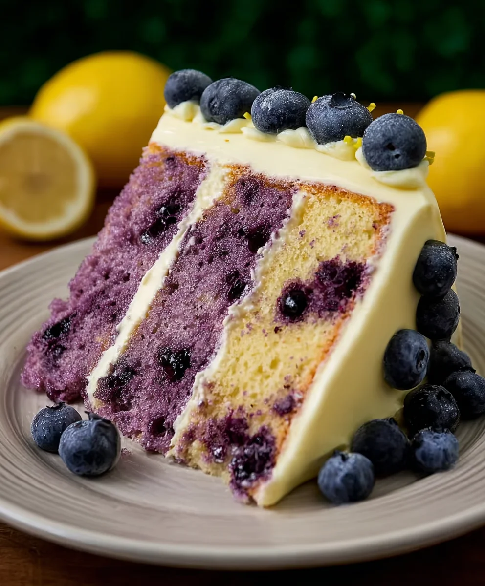 Blueberry Lemon Cake Cream Cheese Frosting