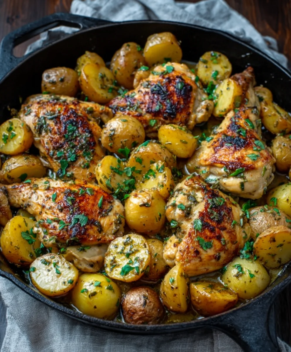 Garlic Butter Beef and Potatoes Skillet Recipe
