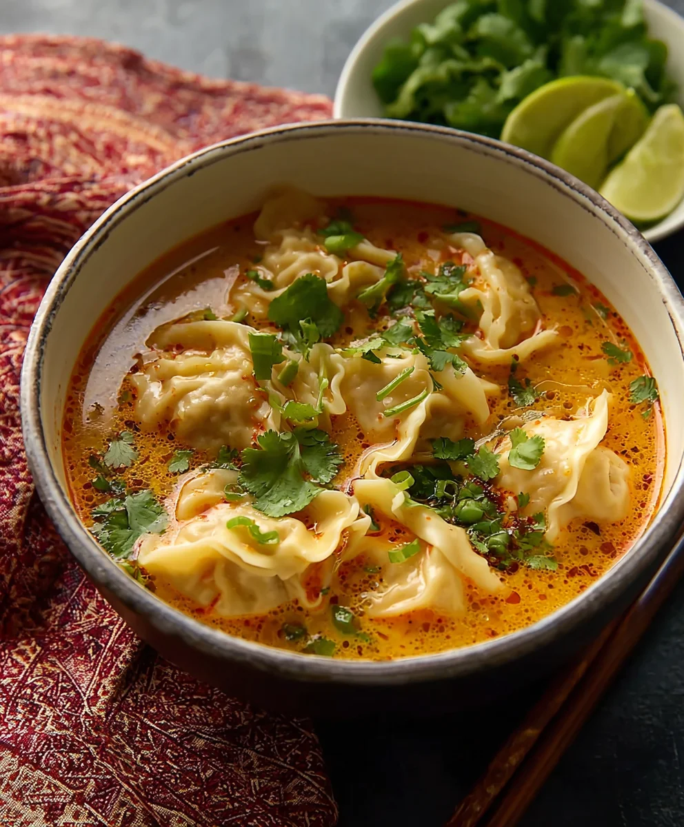 Savory Beef Curry Dumpling Soup Delight