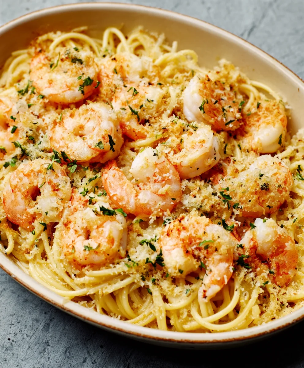 Easy Shrimp Scampi Pasta Bake Recipe