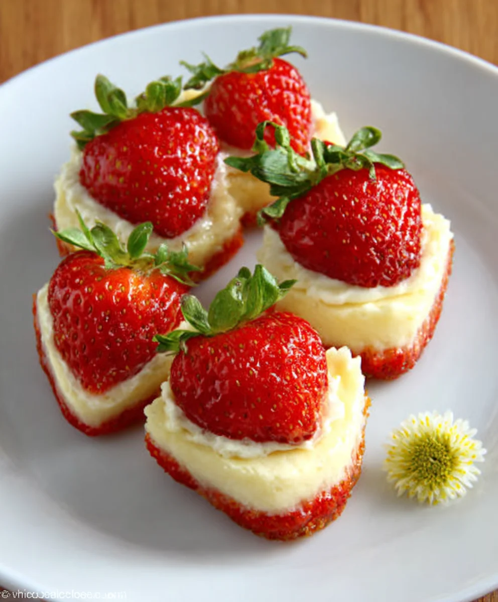 Cheesecake Deviled Strawberries - Sweet Dessert