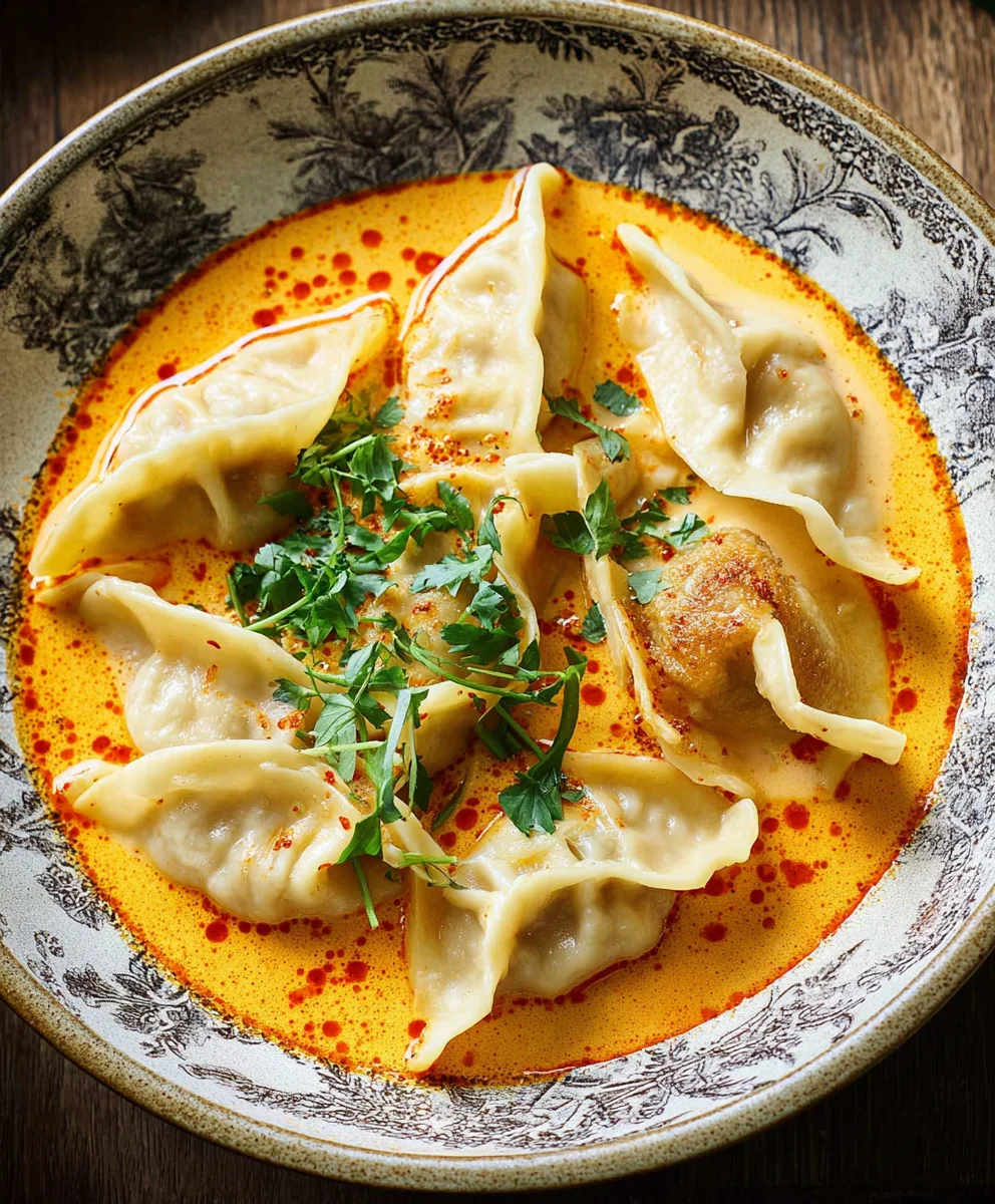 Spicy Thai Beef Coconut Curry Dumpling Soup-Easy Dinner