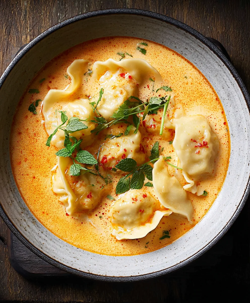 Spicy Thai Beef Coconut Curry Dumpling Soup-Easy Dinner