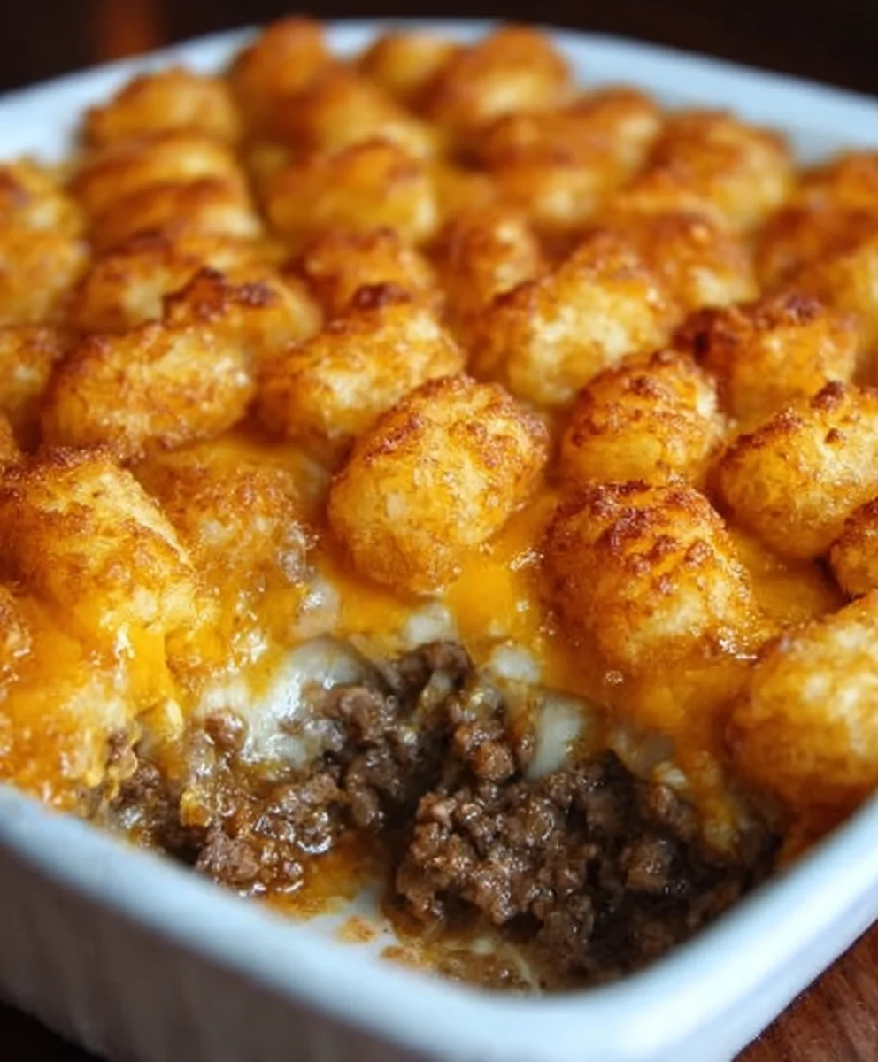Easy Tater Tot Casserole with Ground Beef Recipe