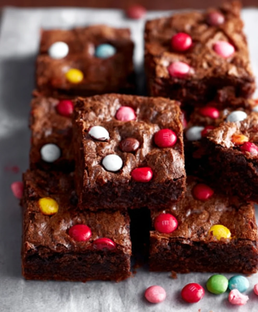 Chewy M&M Brownies Easy Recipe Delight