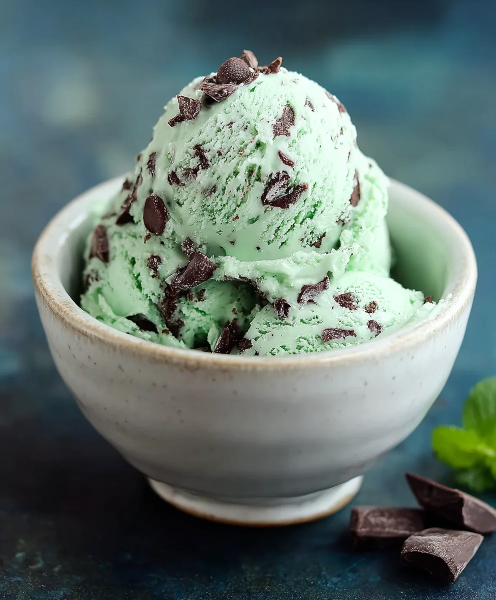 Homemade Mint Chocolate Chip Ice Cream Recipe