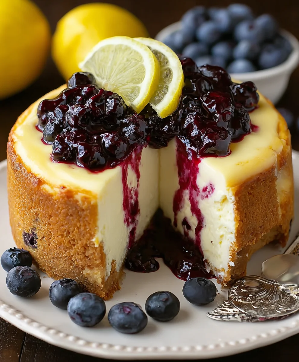 Lemon Blueberry Cheesecake-Zesty-Creamy-Delicious