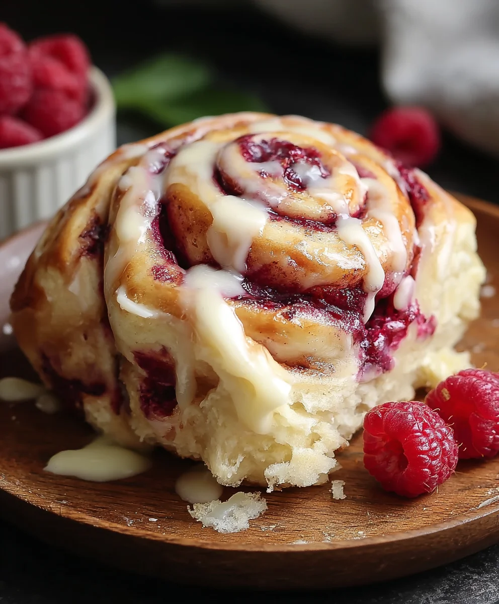 White Chocolate Raspberry Rolls
