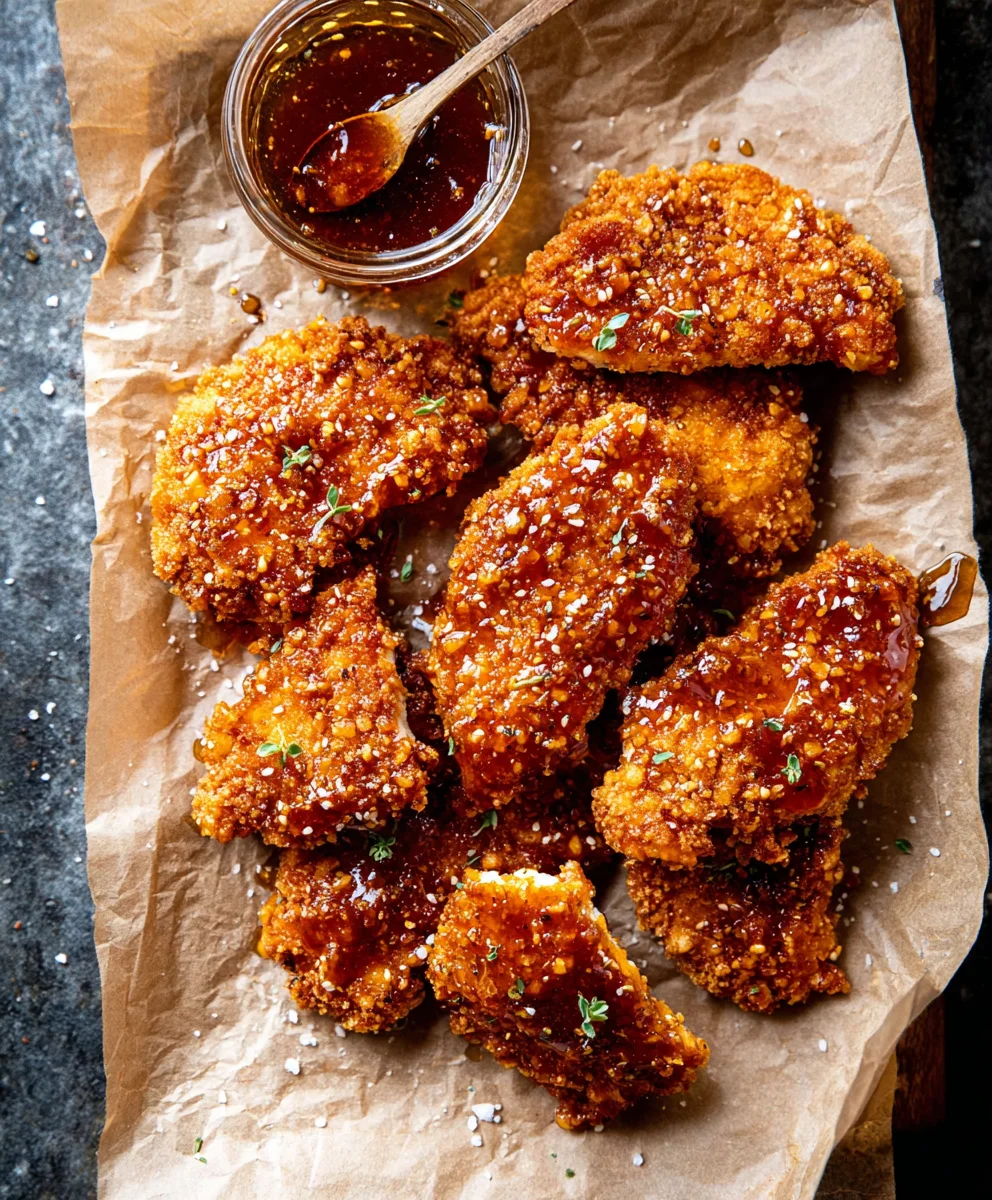 Baked Crunchy Hot Honey Chicken - Easy Recipe