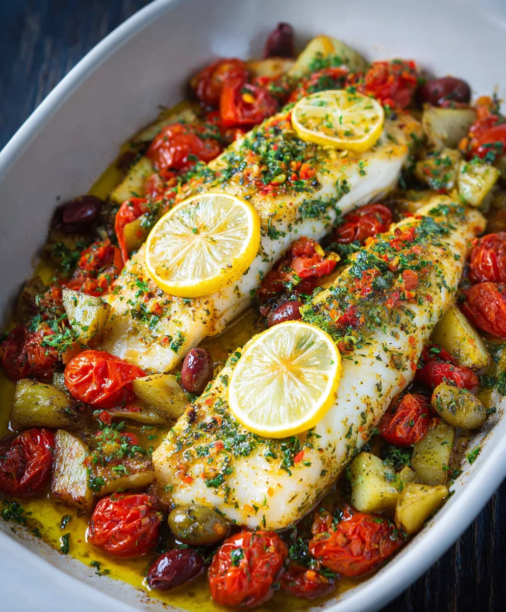 Easy Mediterranean Baked Fish - Simple & Delicious
