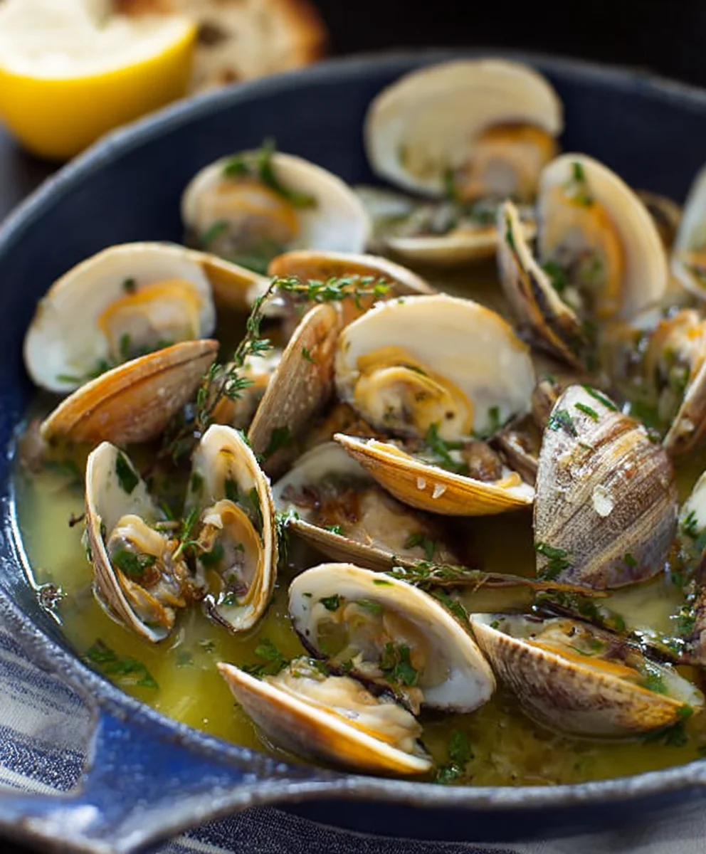Garlic Butter Sauteed Clams - Easy Appetizer Recipe