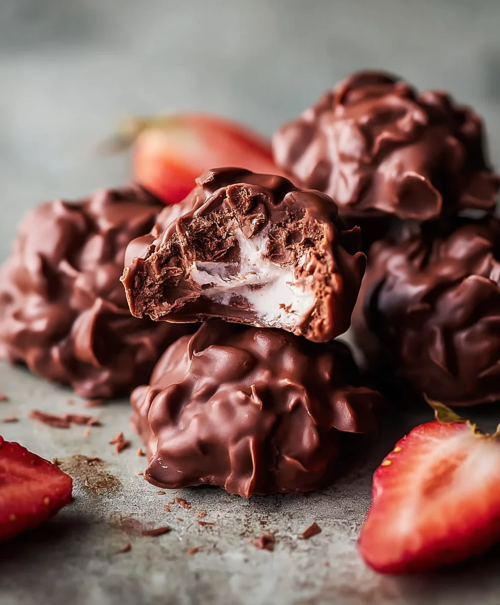 Easy Frozen Chocolate Yogurt Clusters