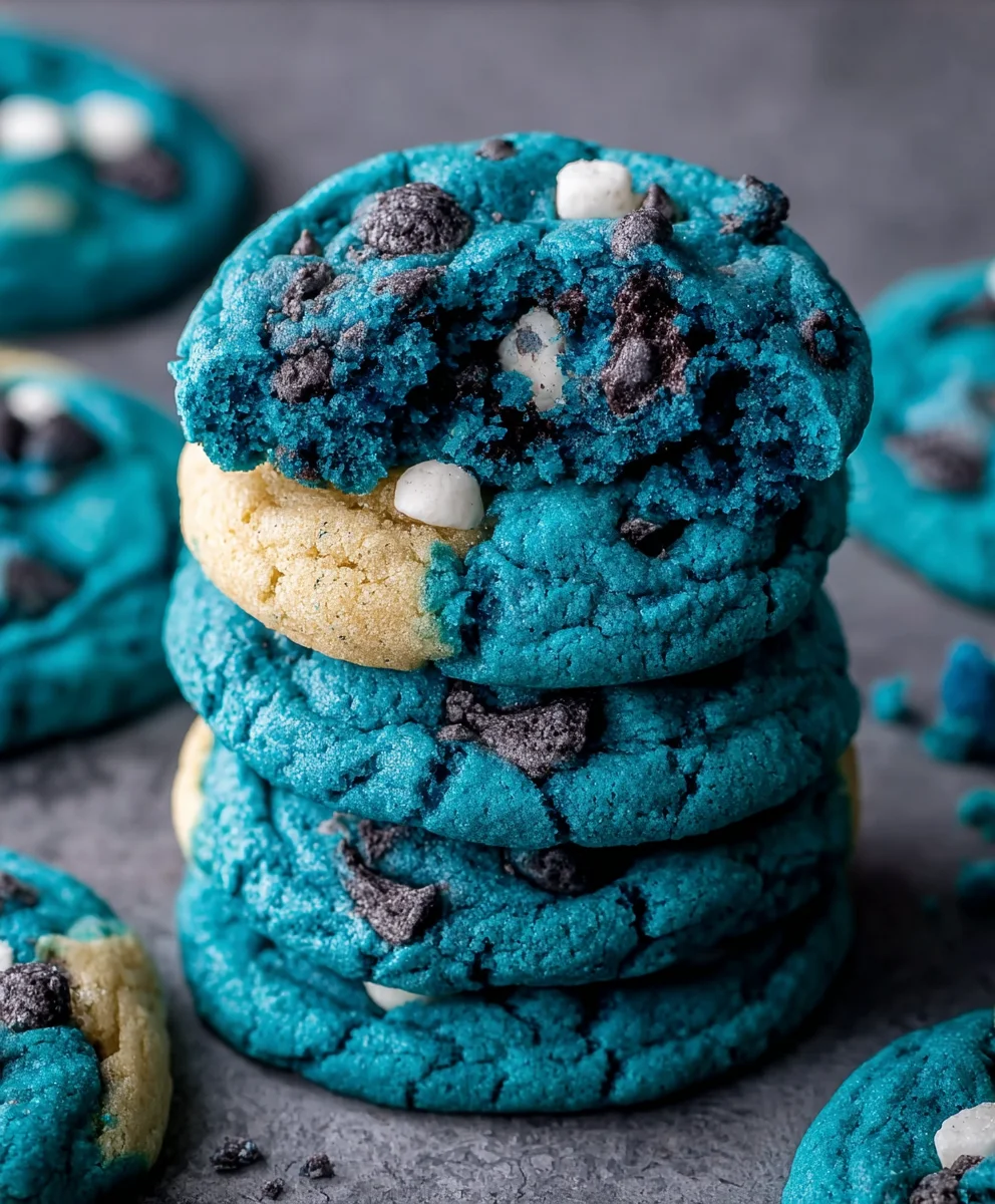 Blue Cookie Monster Cookies-Fun & Easy Recipe