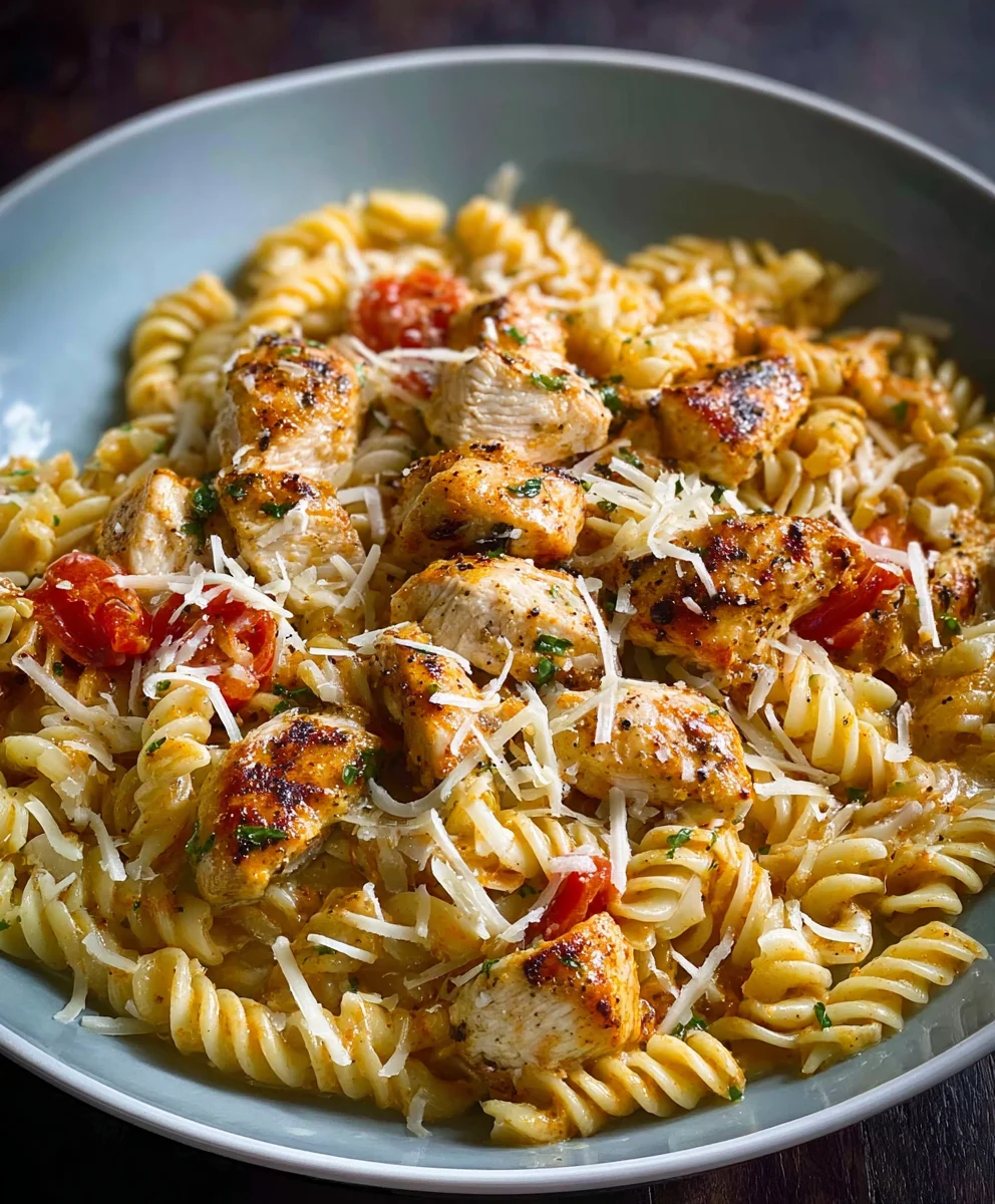 Garlic Parmesan Chicken Pasta- Healthy & Delicious