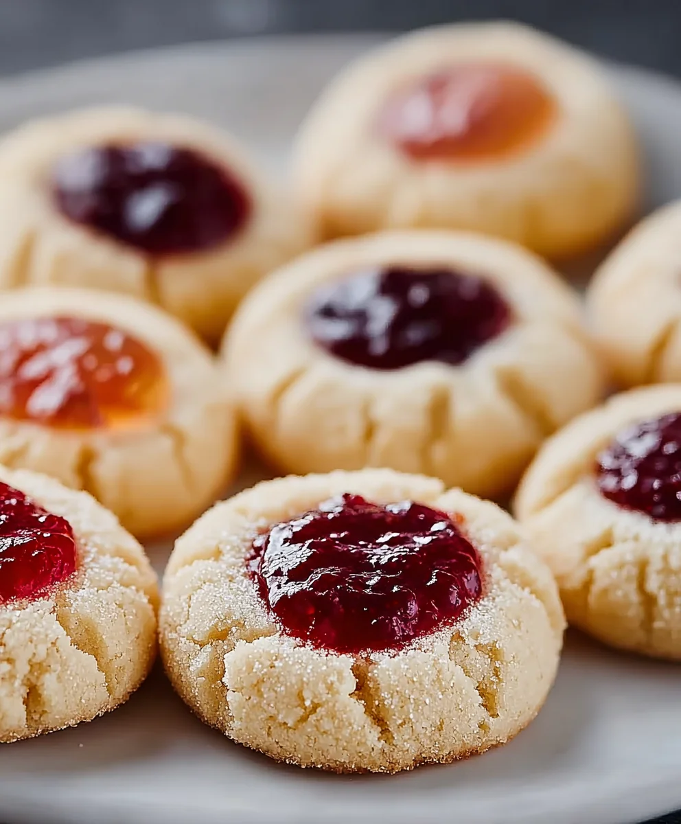 Buttery Jam Thumbprint Cookies-Sweet & Simple Treat