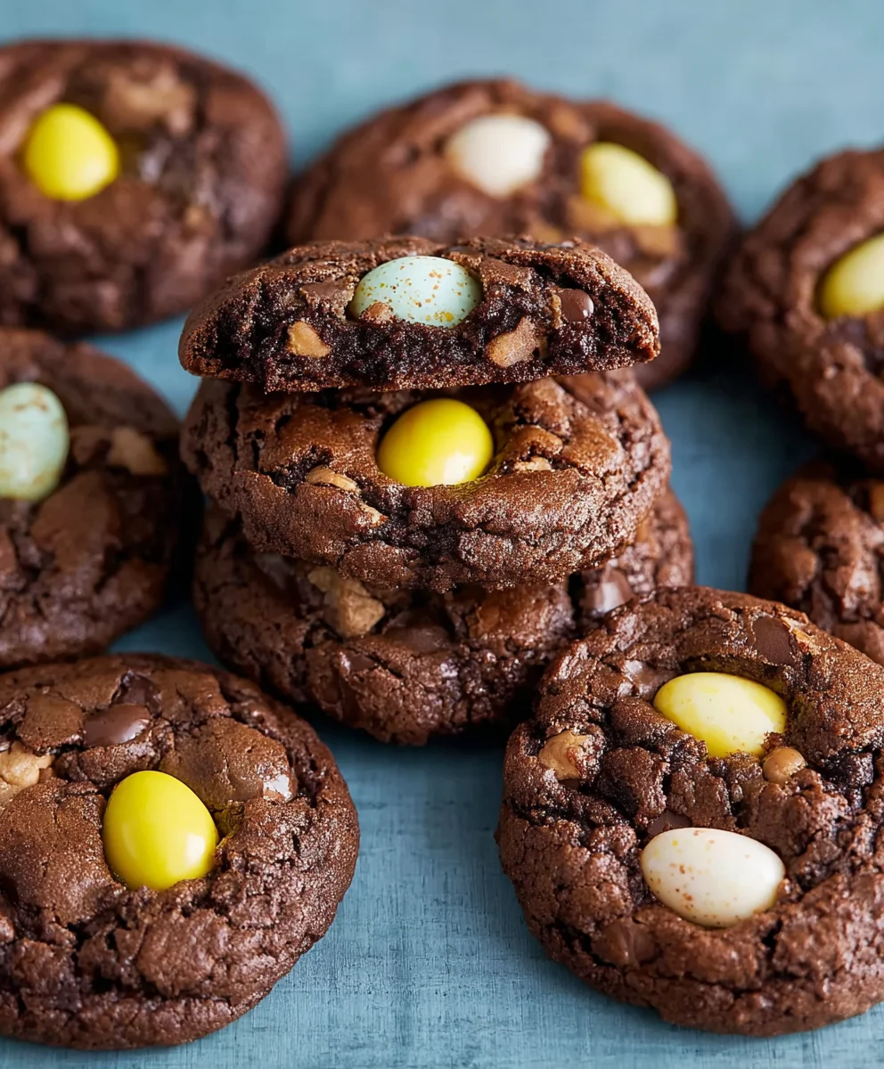 Mini Egg Brownie Cookies-Indulgent Easter Treat