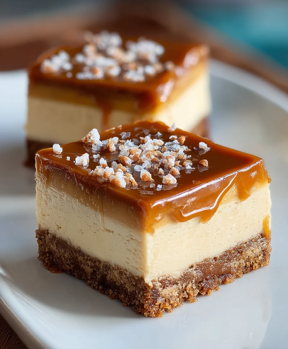 Dulce de Leche Cheesecake Bars-Decadent Treat
