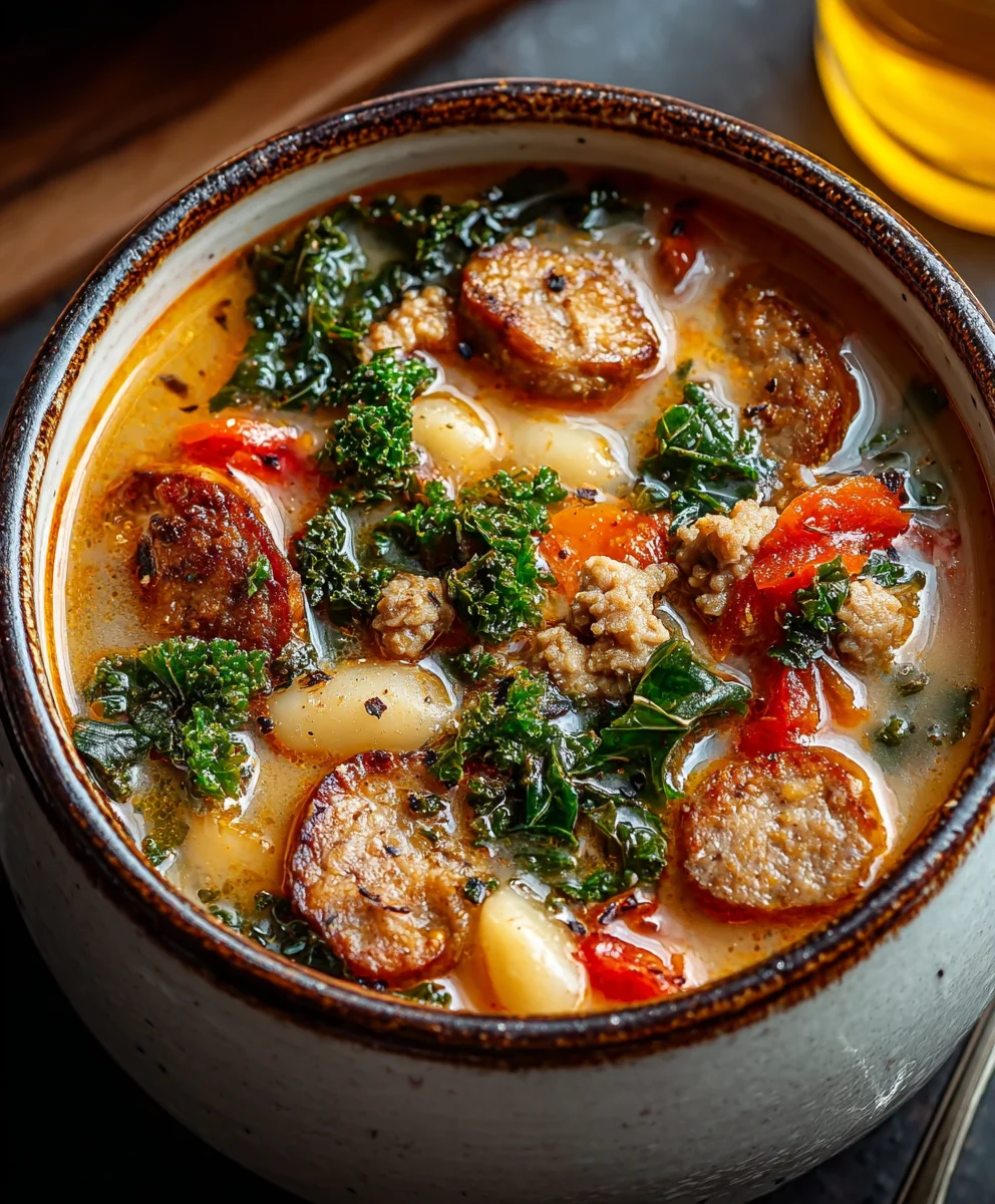 Beef Sausage Non-Alcoholic Ale Soup