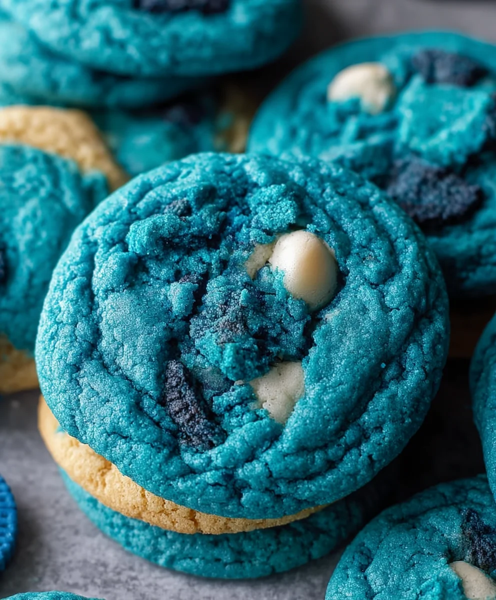 Blue Cookie Monster Cookies-Fun & Easy Recipe