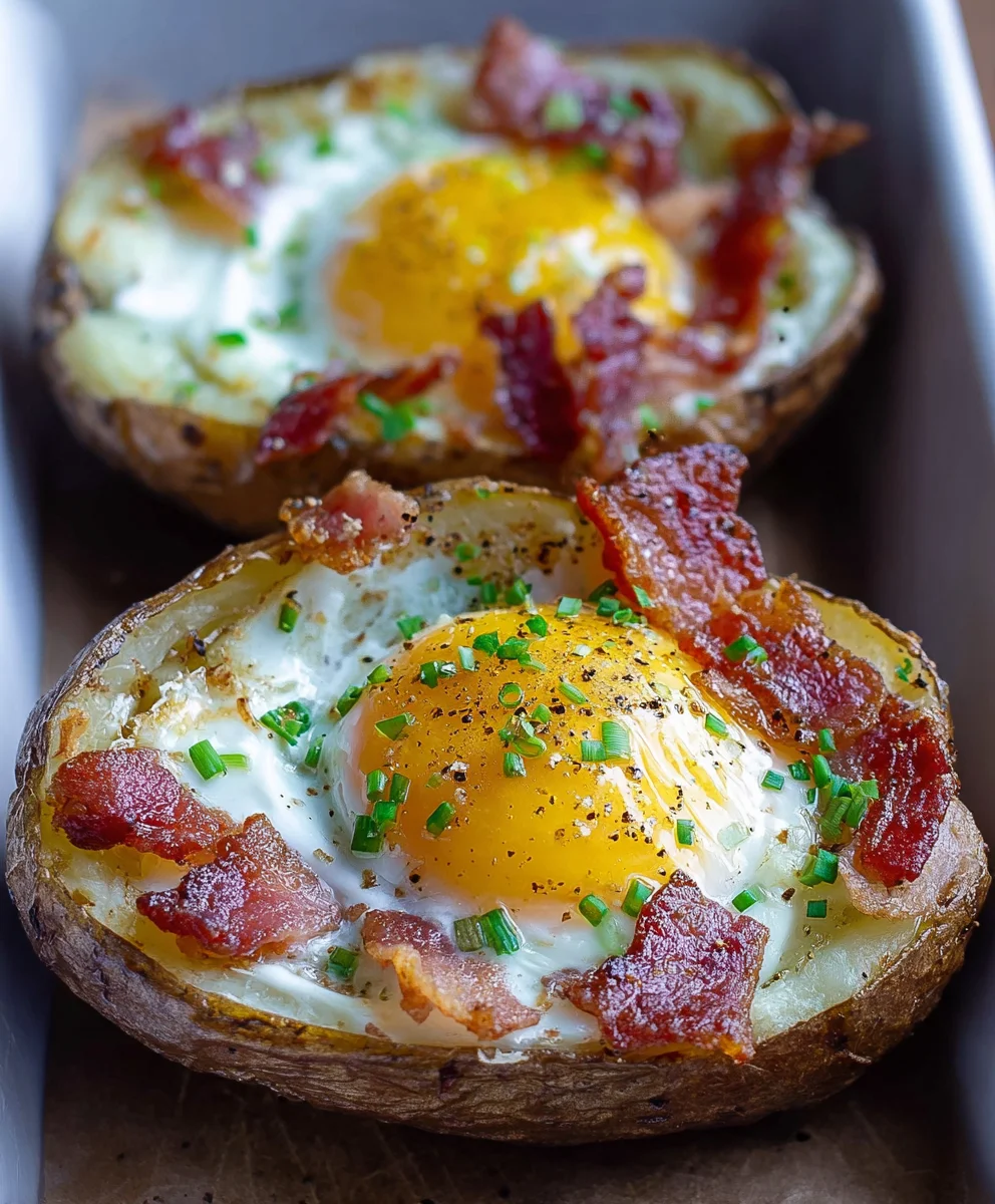 Double Baked Beef Beef Bacon Egg Potatoes Recipe