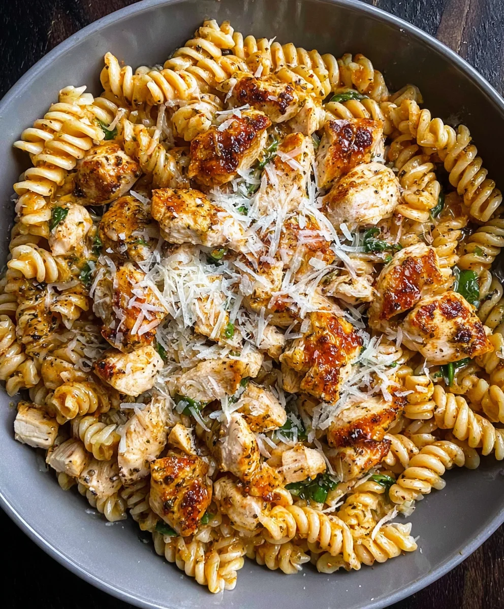 Garlic Parmesan Chicken Pasta- Healthy & Delicious