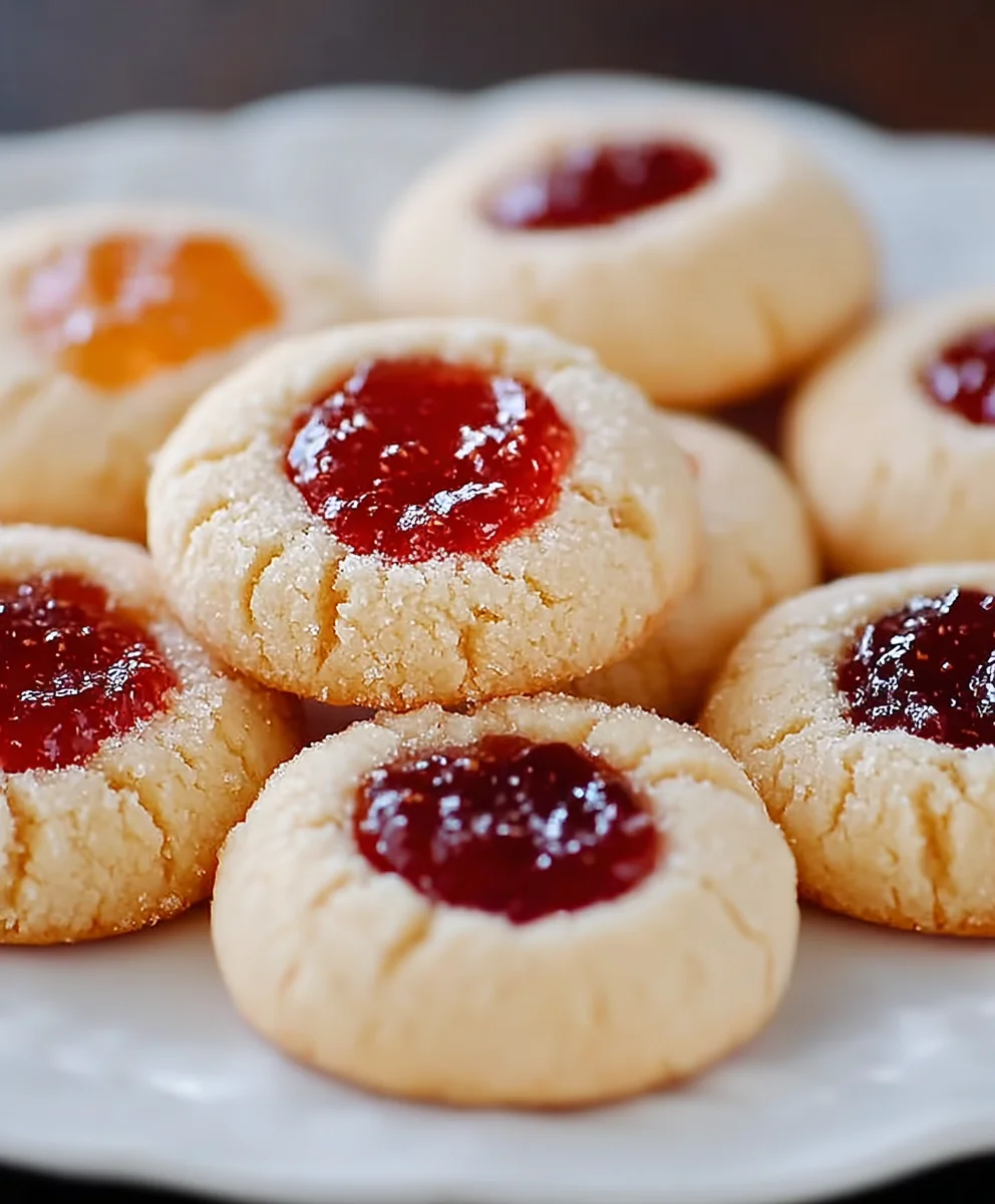 Buttery Jam Thumbprint Cookies-Sweet & Simple Treat