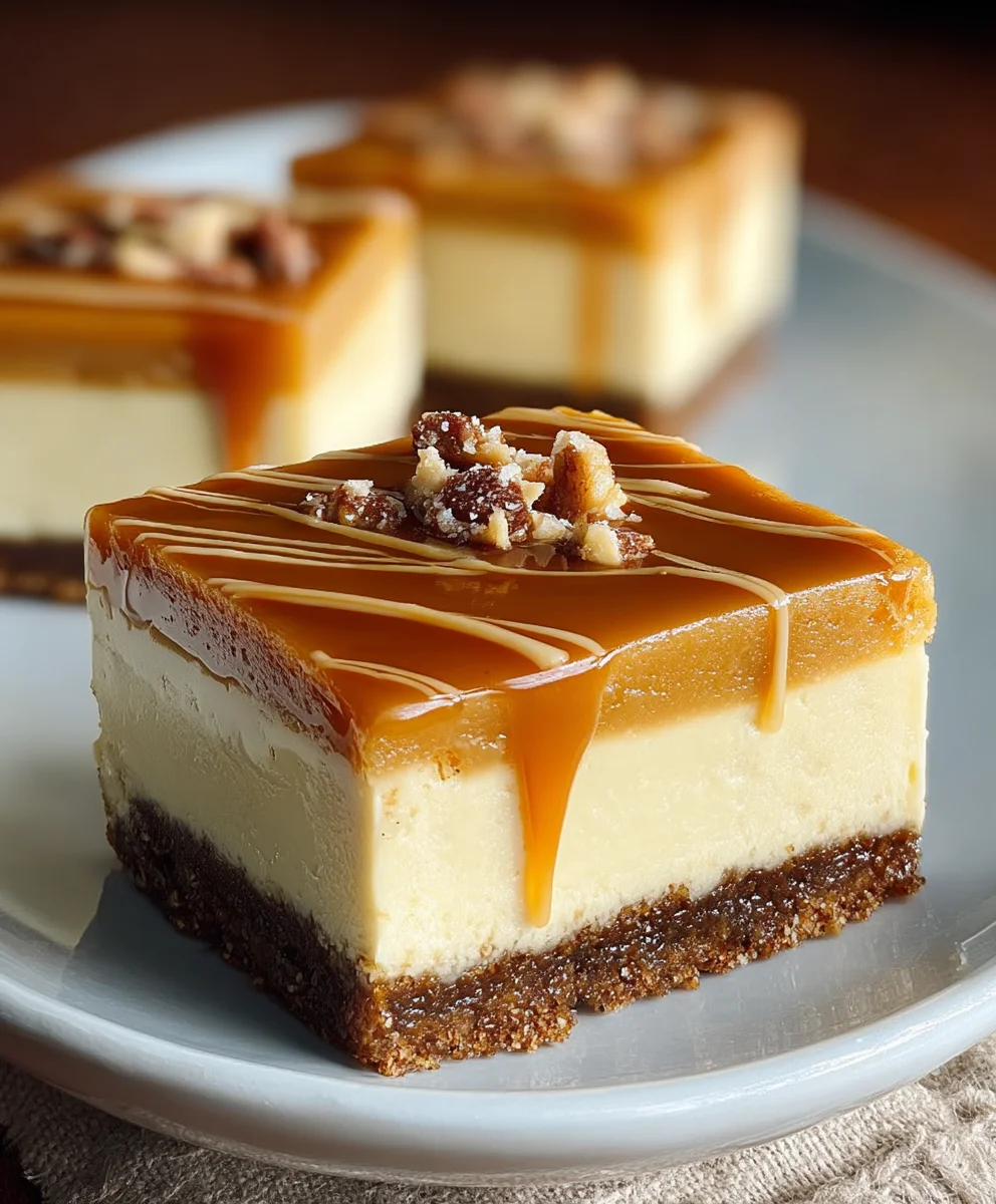 Dulce de Leche Cheesecake Bars-Decadent Treat