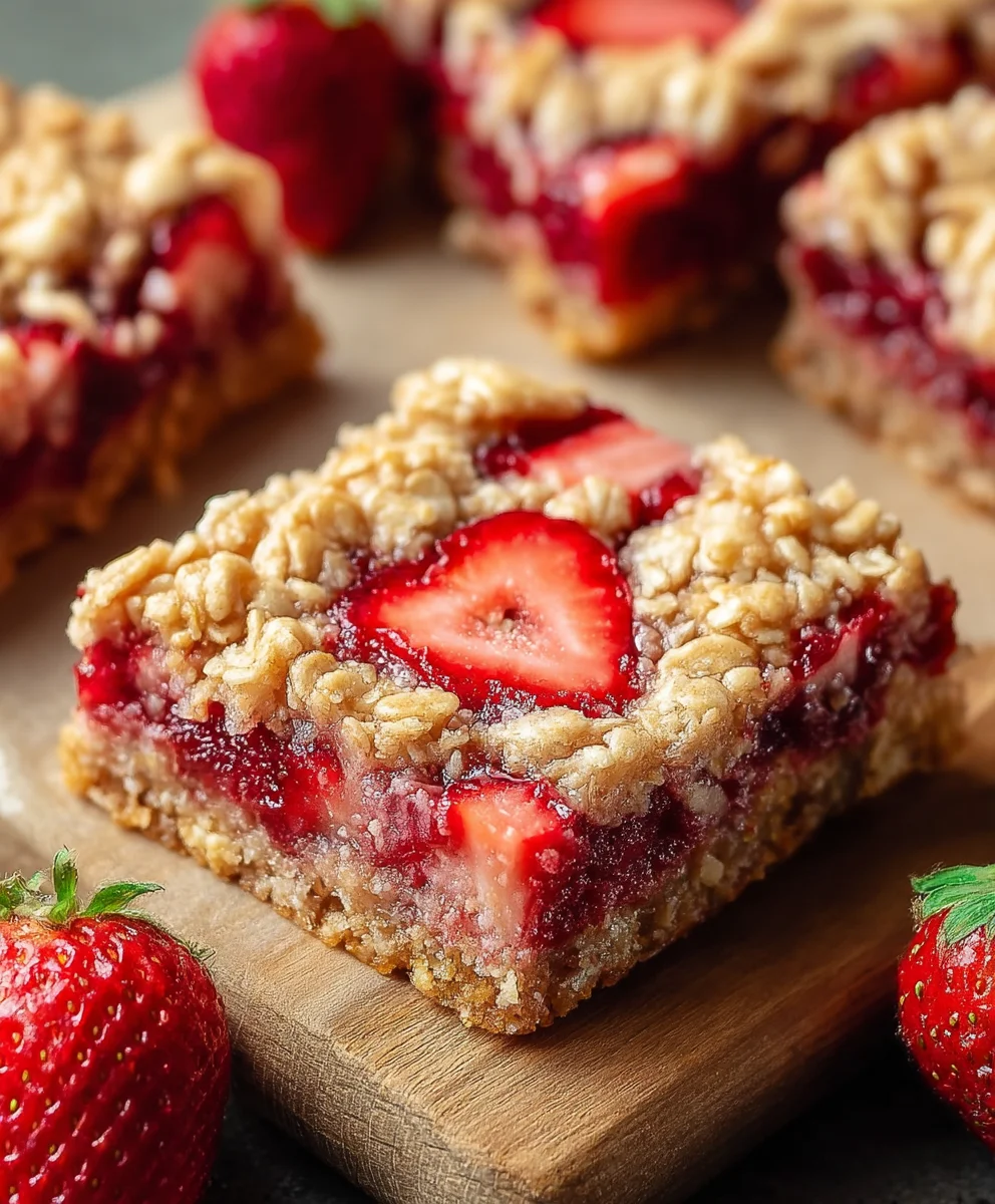 Strawberry Oat Bars - Easy Breakfast Treat