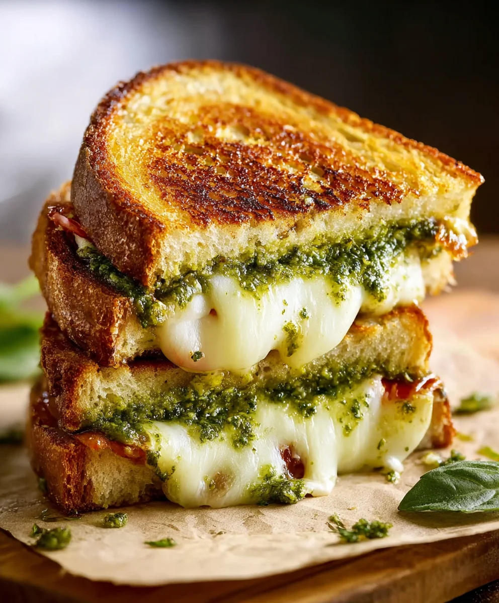 Pesto Grilled Cheese- Easy & Delicious Recipe