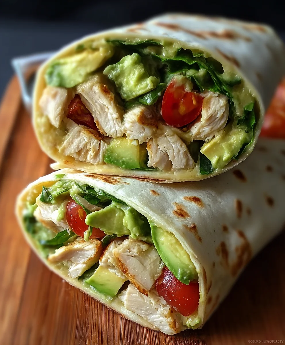 Easy Avocado Chicken Wrap Recipe-Quick & Healthy Lunch