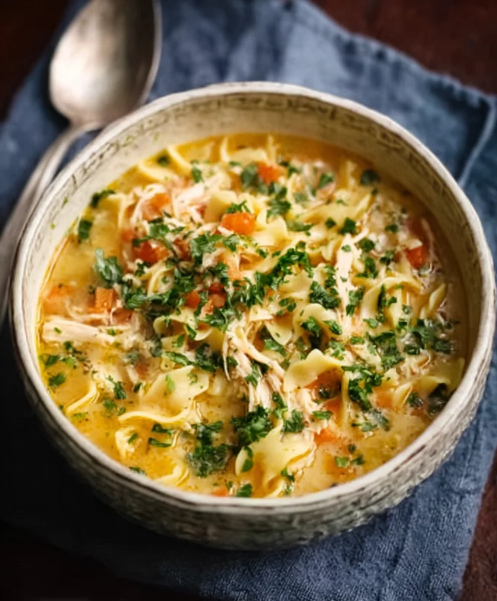 Easy Crack Chicken Noodle Soup Comfort Recipe