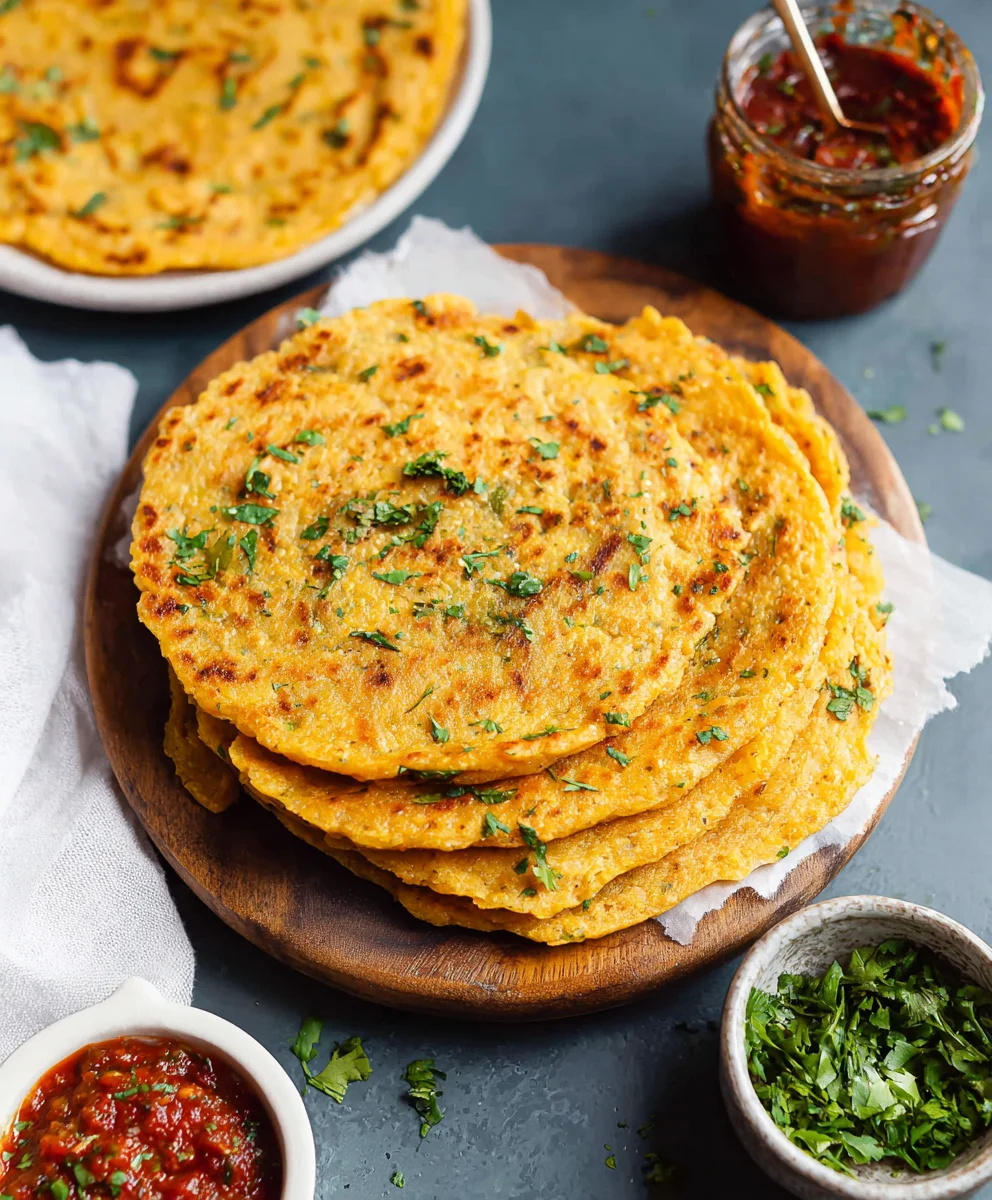 Masoor Dal Chilla - Savory Red Lentil Pancakes