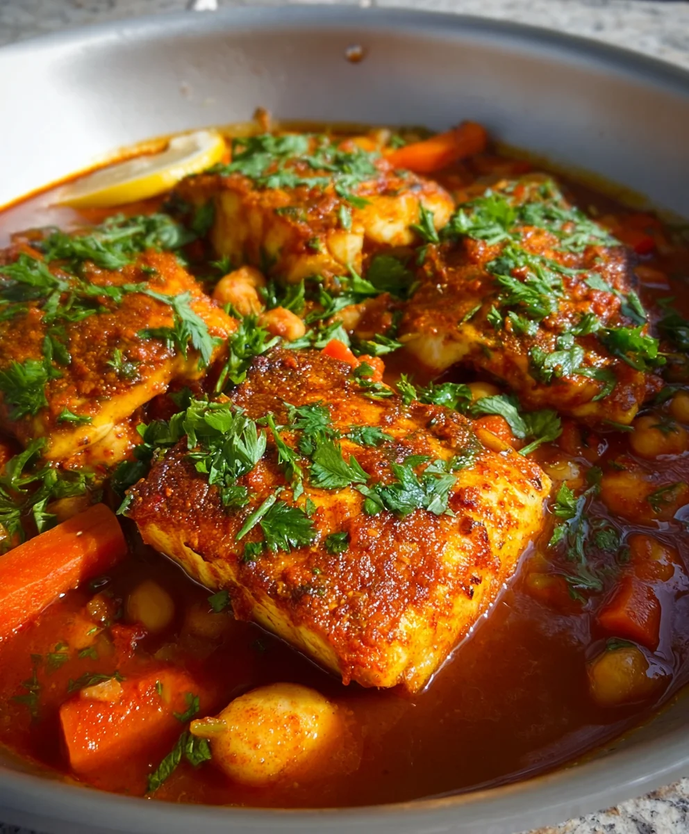 Spicy Moroccan Fish Recipe - Rich Flavorful Dinner