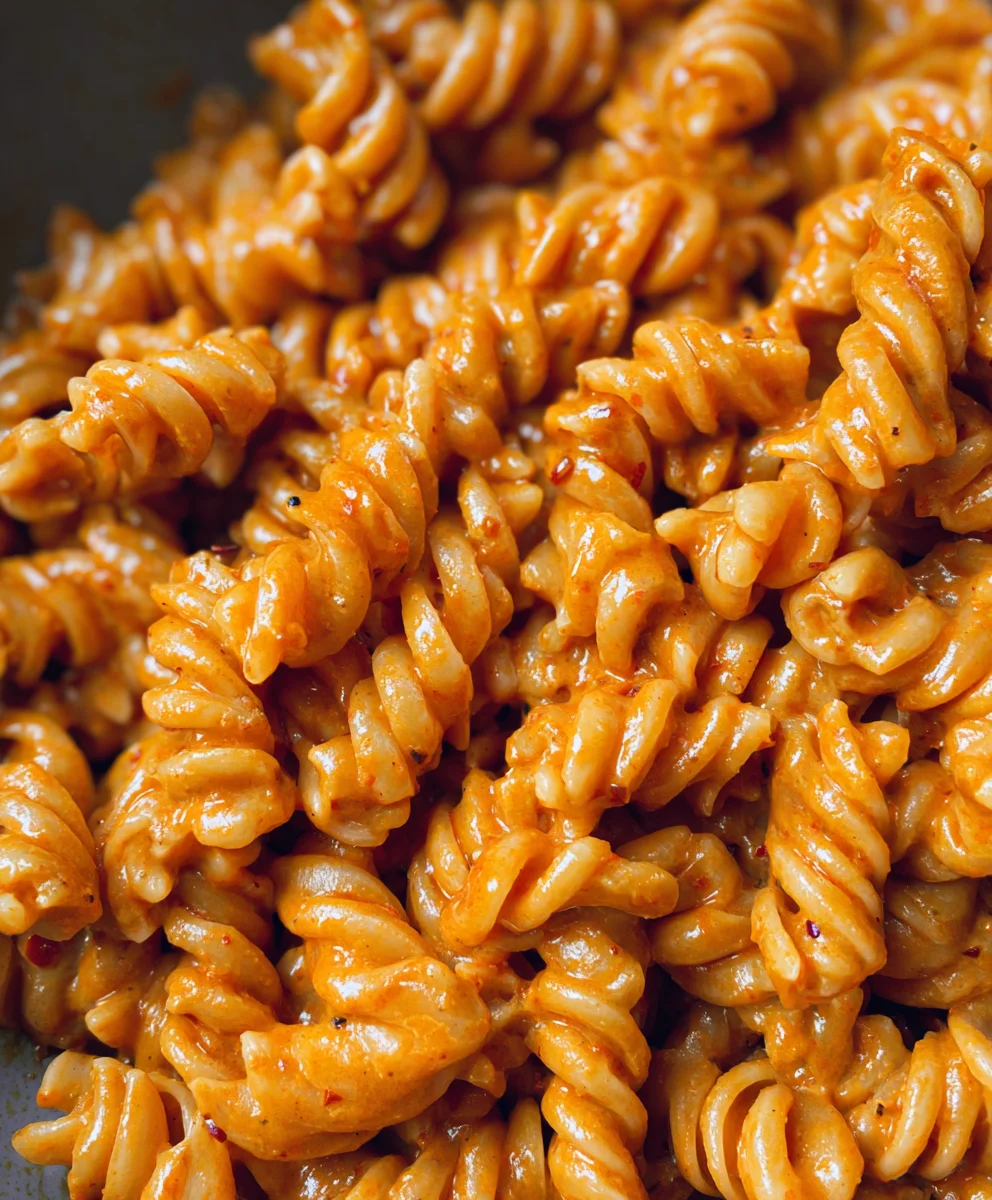 Creamy Vegan Spicy Fusilli Pasta