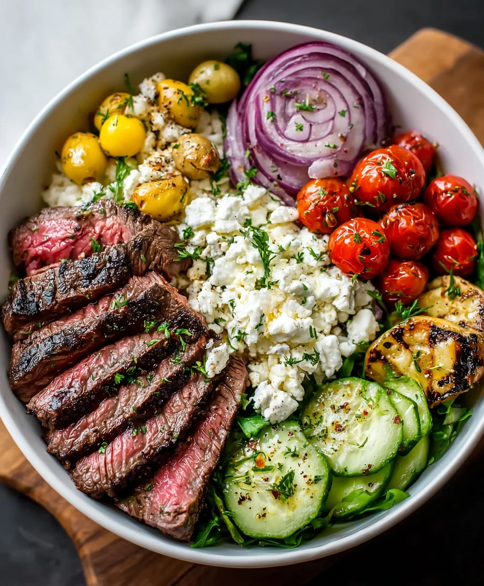 Mediterranean Steak Bowl Recipe - Easy & Flavorful