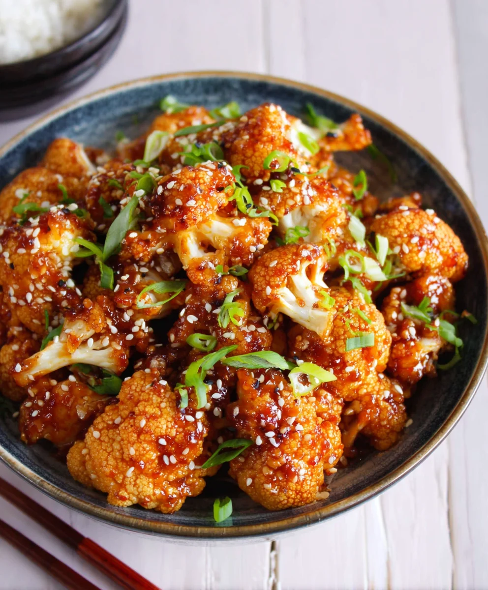 Sticky Sesame Cauliflower - Easy Vegan Appetizer
