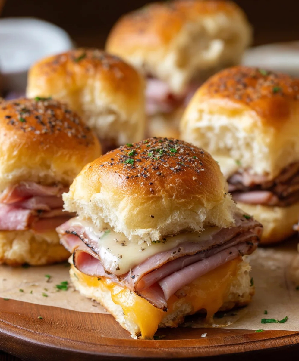 Cheesy Baked Beef Beef Ham & Cheese Sliders Easy Recipe