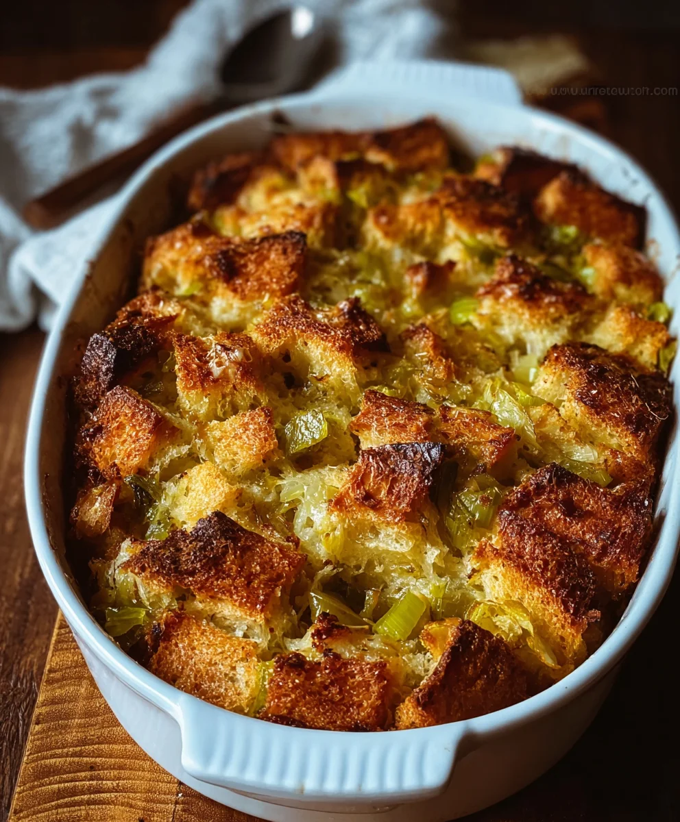 Savory Leek Bread Pudding- Comfort Food Perfection