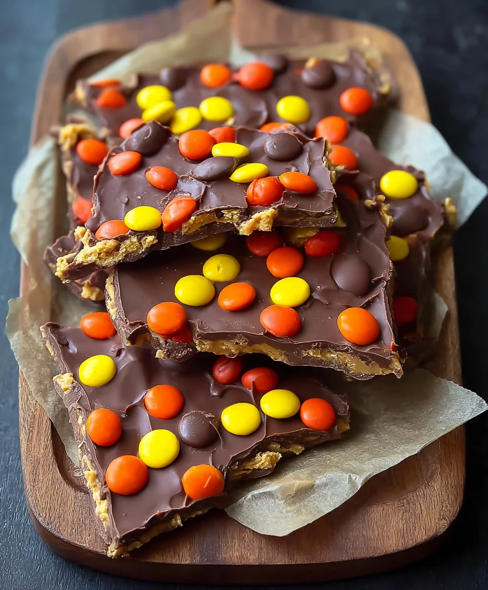 Reese's Pieces Peanut Butter Bark Recipe