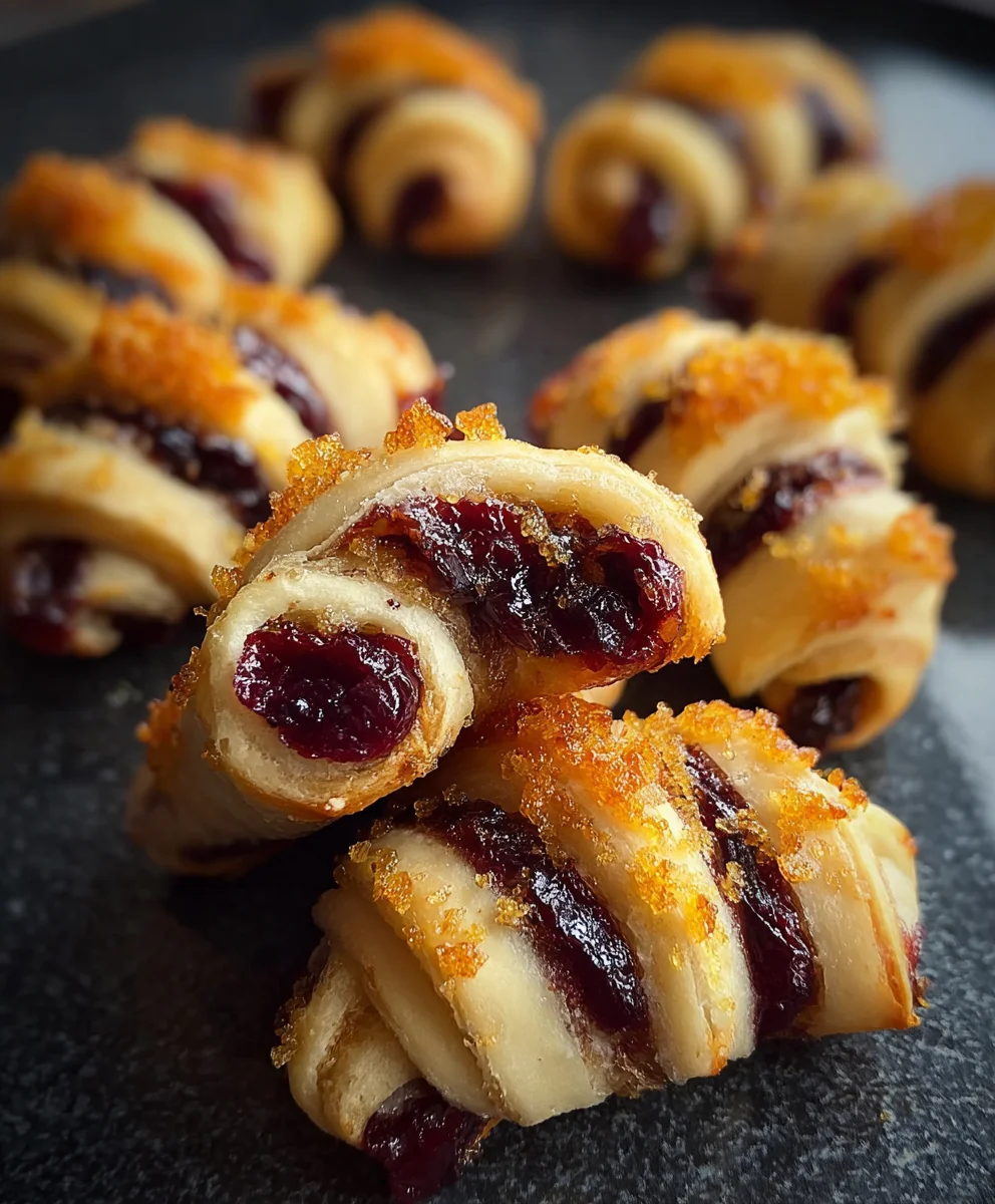 Cranberry Orange Rugelach - Deliciously Festive Pastry