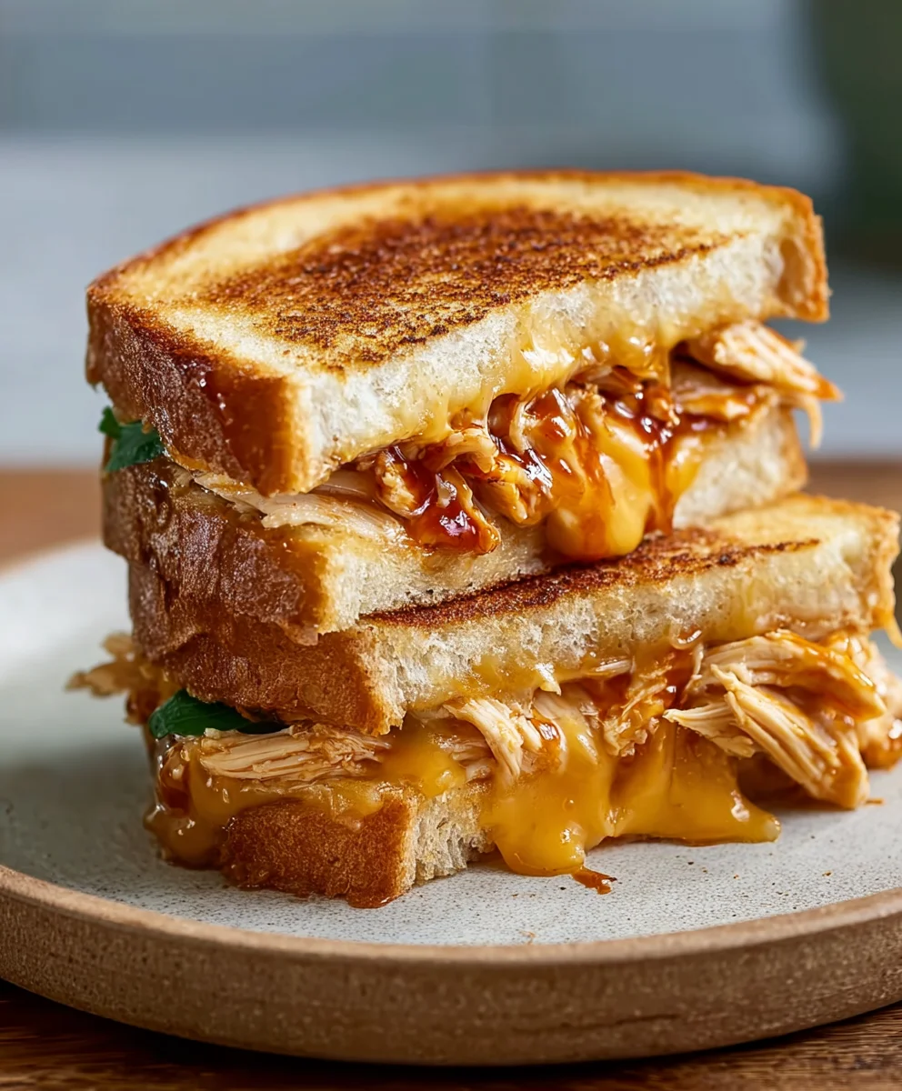 BBQ Chicken Grilled Cheese Sandwich Recipe