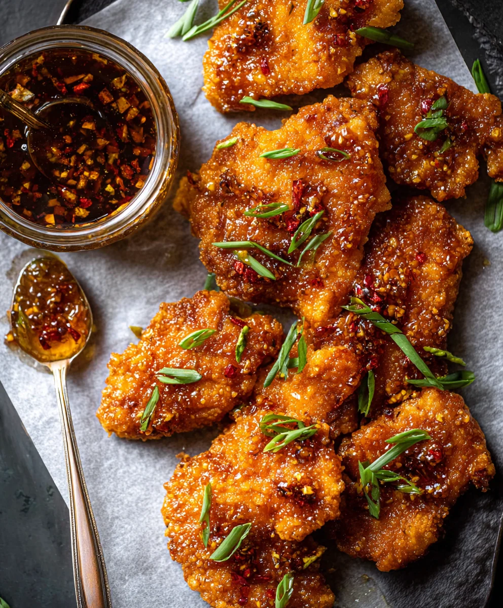 Baked Crunchy Hot Honey Chicken - Easy Recipe
