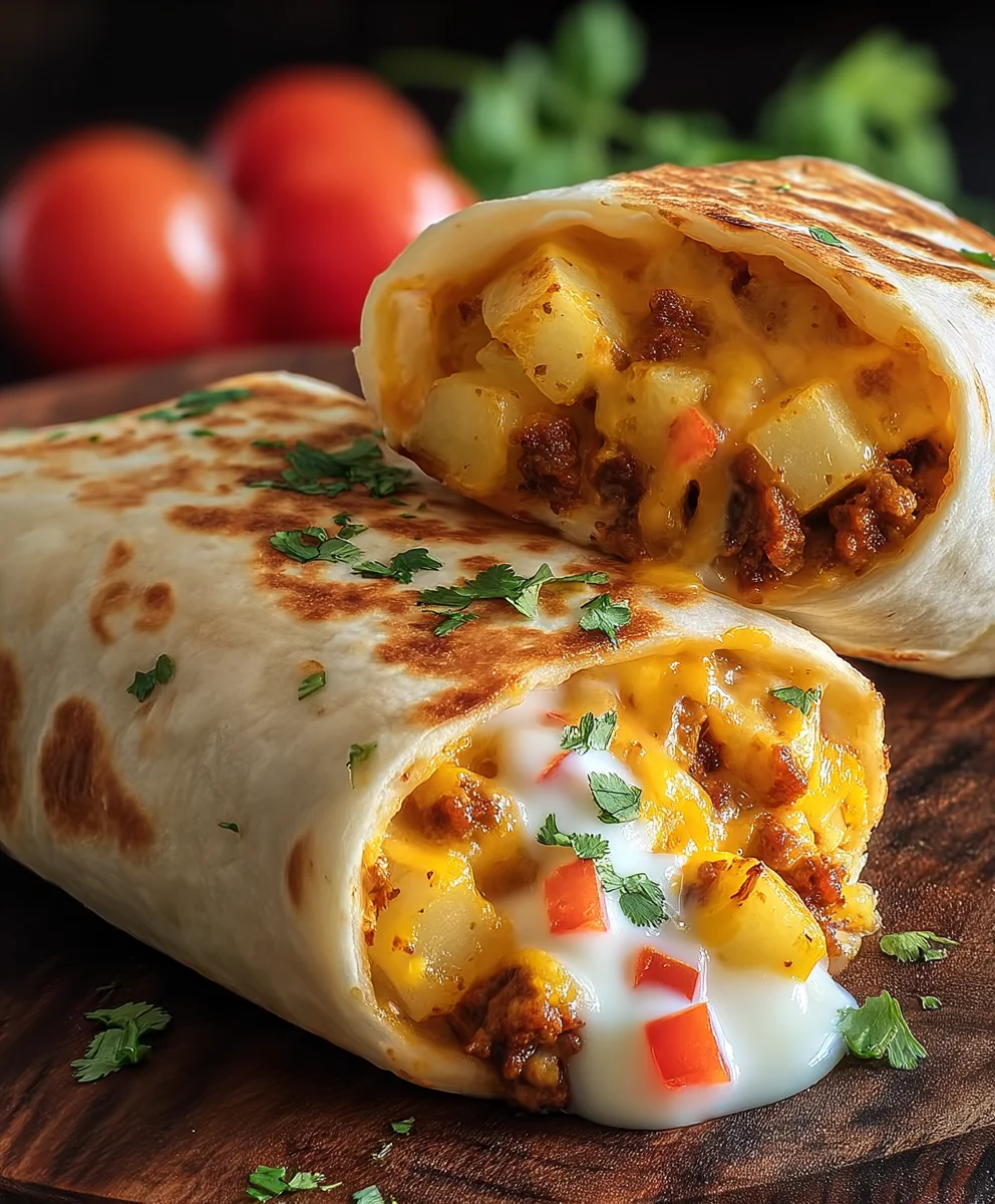 Cheesy Potato Burritos - Easy & Delicious Recipe